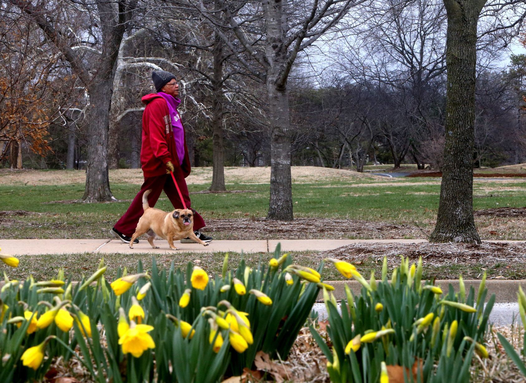 Bundled up on the first day of Spring
